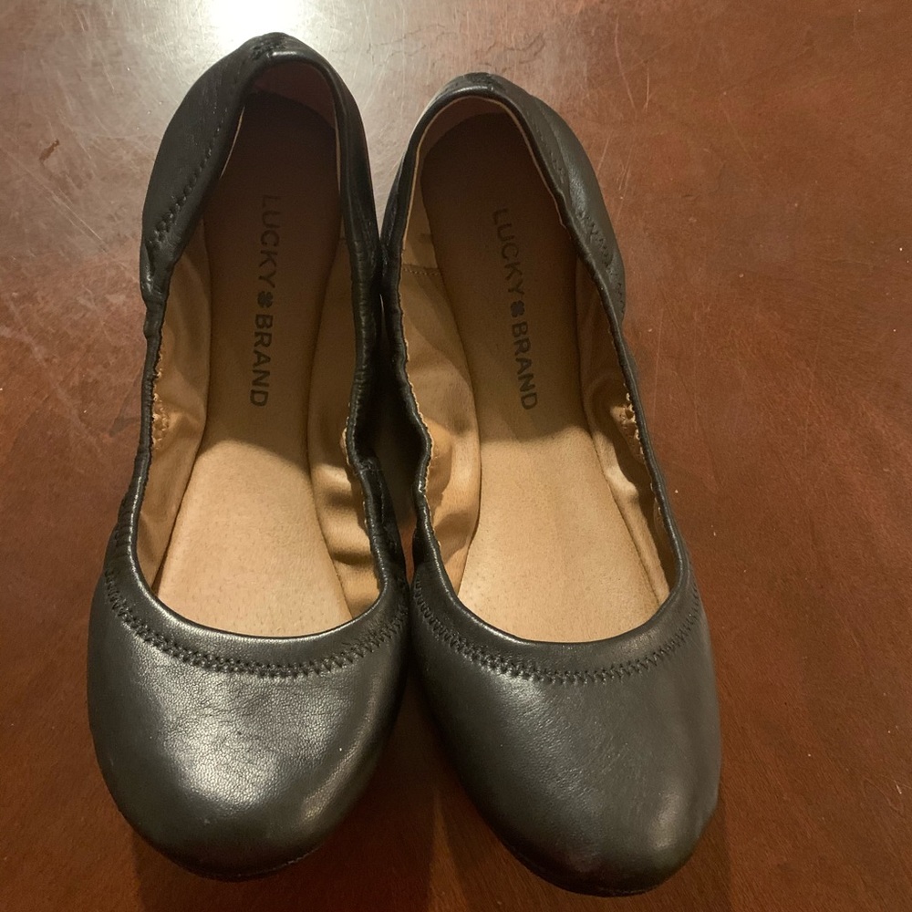 Lucky Brand Emmie Black Ballet Flats size 9